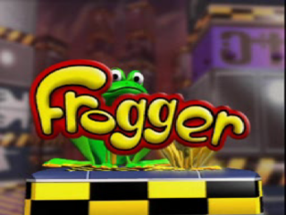 Frogger title screen for Playstation